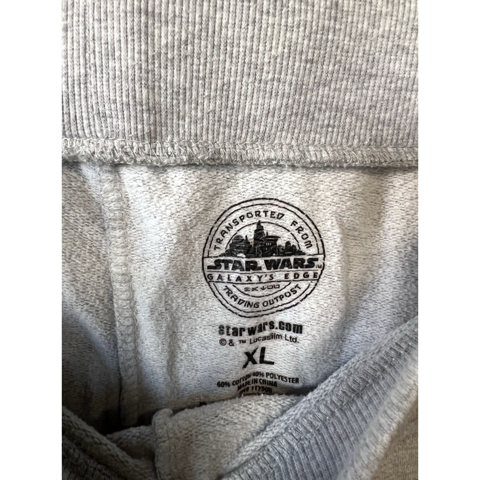 Disney VINTAGE Disneyland Star Wars Galaxy Edge Mens Gray Sweatpants XL Size US 36 / EU 52 - 3 Thumbnail