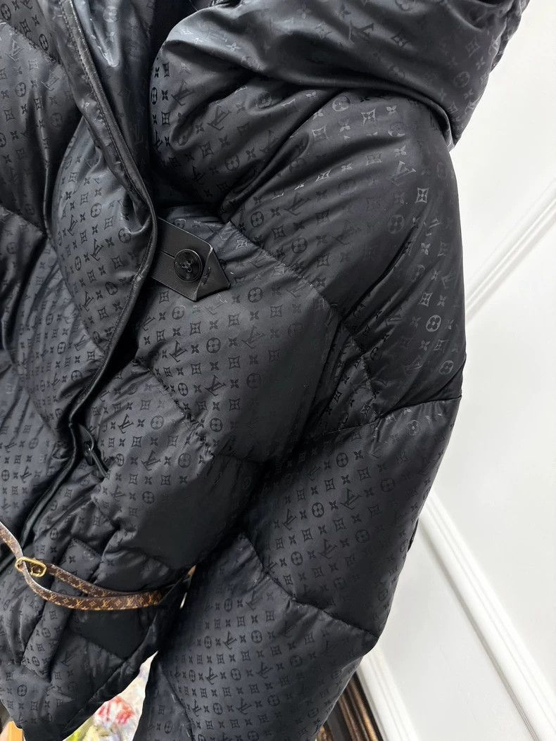Louis Vuitton Louis Vuitton Black Monogram Hooded Down Jacket- Size M / US 6-8 / IT 42-44 - 2 Thumbnail