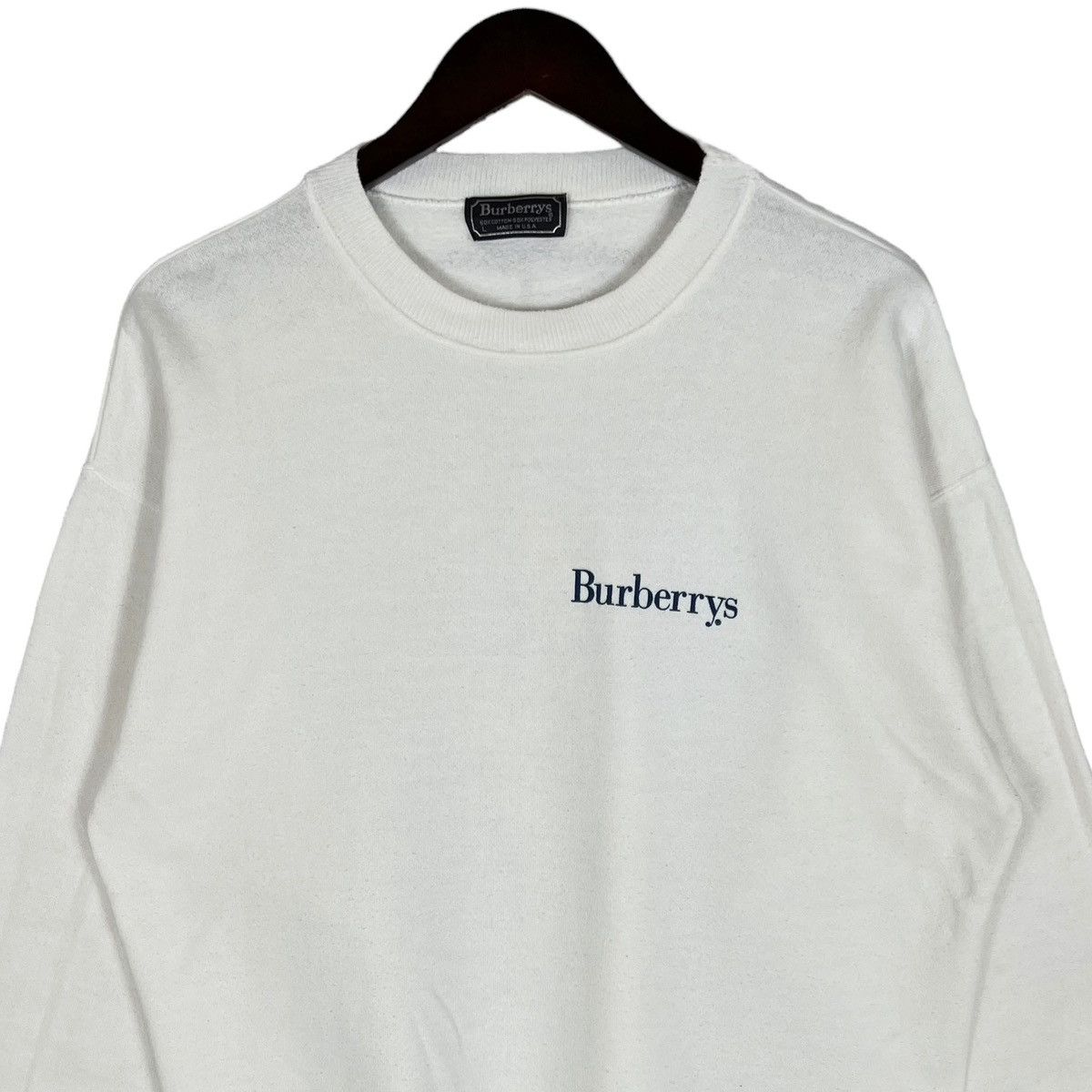 Burberry Vintage Burberrys Sweatshirt Crewnek Spellout Small Logo Size US L / EU 52-54 / 3 - 4 Thumbnail