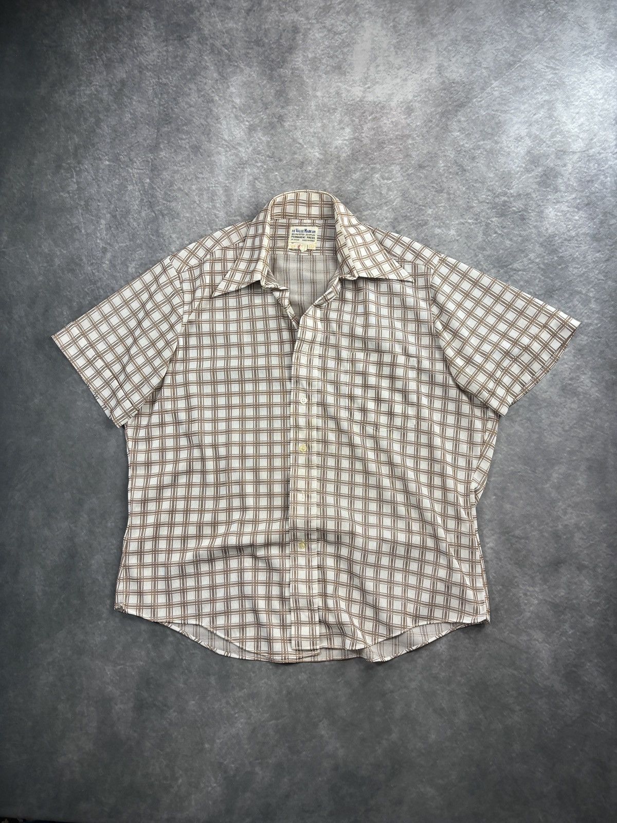 Vintage 1960s Sheer Shortsleeve Shirt True Vintage Mesh Straight Hem Size US M / EU 48-50 / 2 - 6 Thumbnail