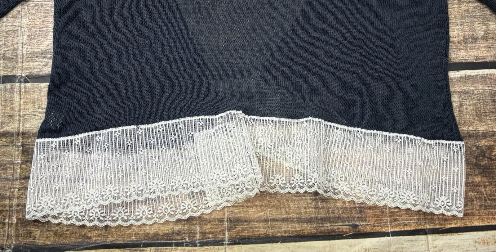 Other J Jill Cardigan Sweater Womens Medium Linen Blend Open Lace Size M / US 6-8 / IT 42-44 - 8 Thumbnail