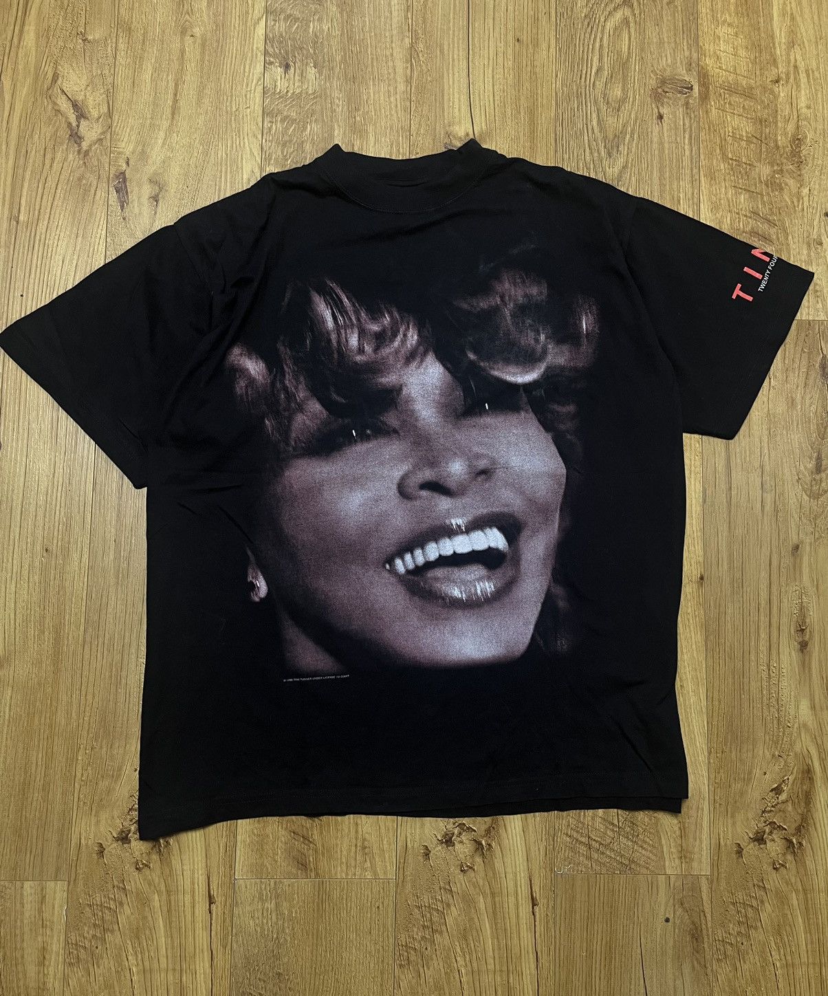 image of Band Tees x Rock Tees Tina Turner Vintage 1999 Tour Concert T-Shirt in Black, Men's (Size XL)