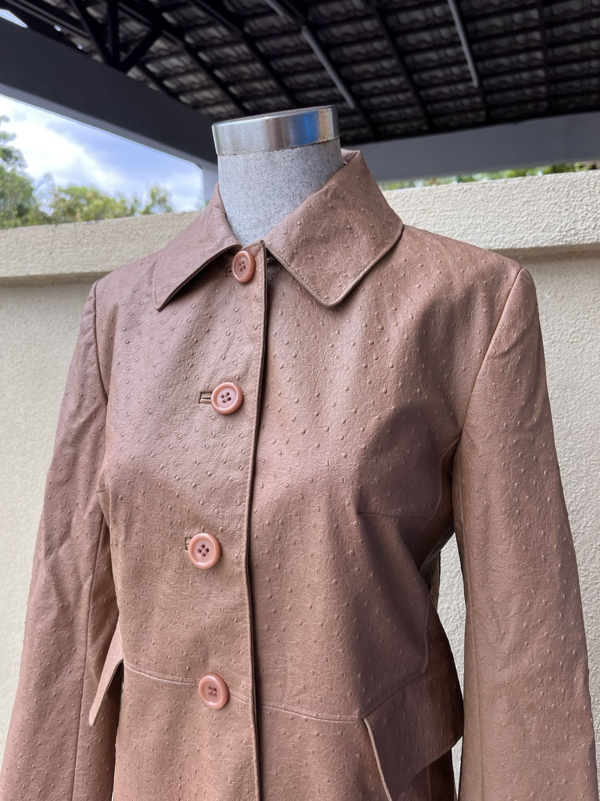 Japanese Brand Vintage INED pvc coat ostrich leather pattern Size M / US 6-8 / IT 42-44 - 2 Thumbnail