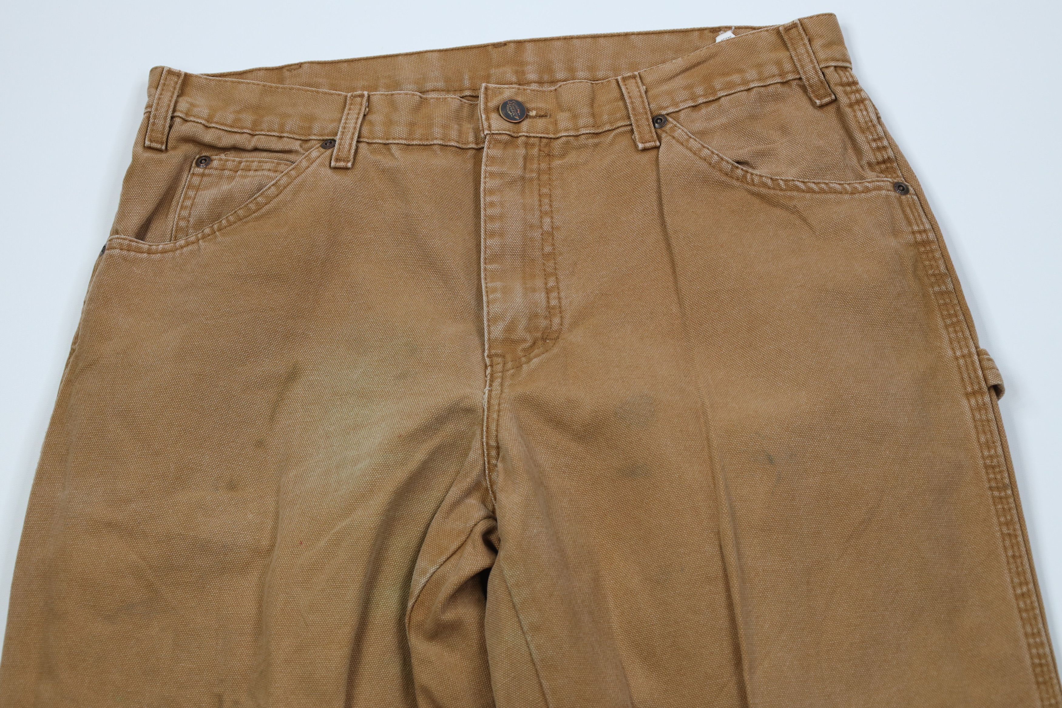 Dickies Vintage Y2K Dickies Wide Leg Dungaree Pants Duck Brown Size US 34 / EU 50 - 2 Thumbnail