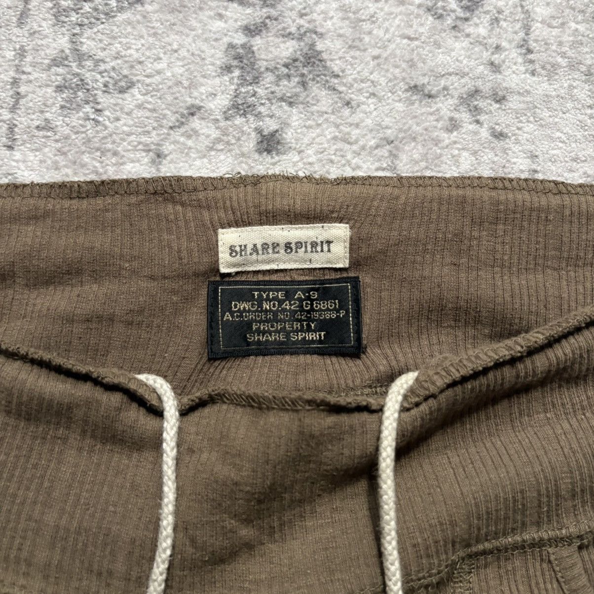 Share Spirit Homme Share Spirit Homme Ribbed Cotton Military Flared Sweatpants Size US 36 / EU 52 - 6 Thumbnail