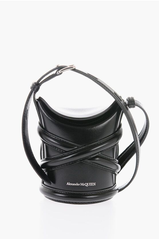 Alexander McQueen Leather The Curve Crossbody MiniI Bag with Logo Size ONE SIZE - 1 Thumbnail