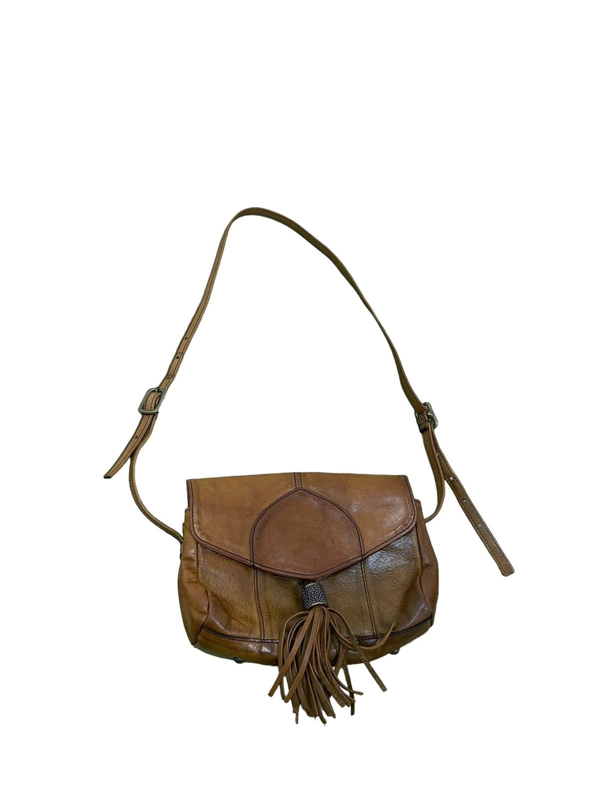 Leather Full Leather Vtg Moohip Sling Bag Cross Body 2🟩 Size ONE SIZE - 6 Thumbnail