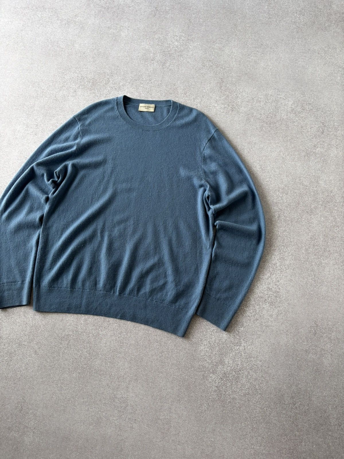 Officine Generale Officine Generale Paris 100% Wool Sweater Blue Crewneck Size US L / EU 52-54 / 3 - 5 Thumbnail