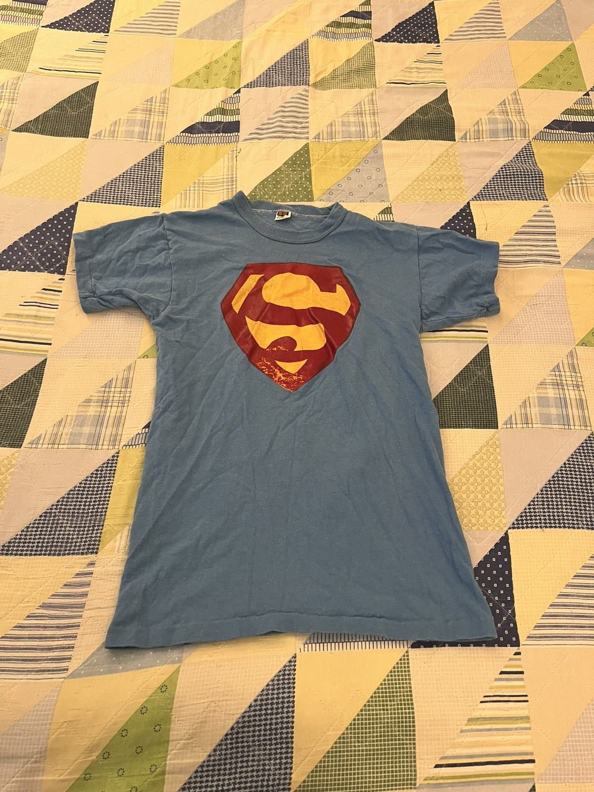 vintage 80's us製 スーパーマン ロゴスウェット L 青 vintage 80´s us製 スーパーマン ロゴスウェット L 青