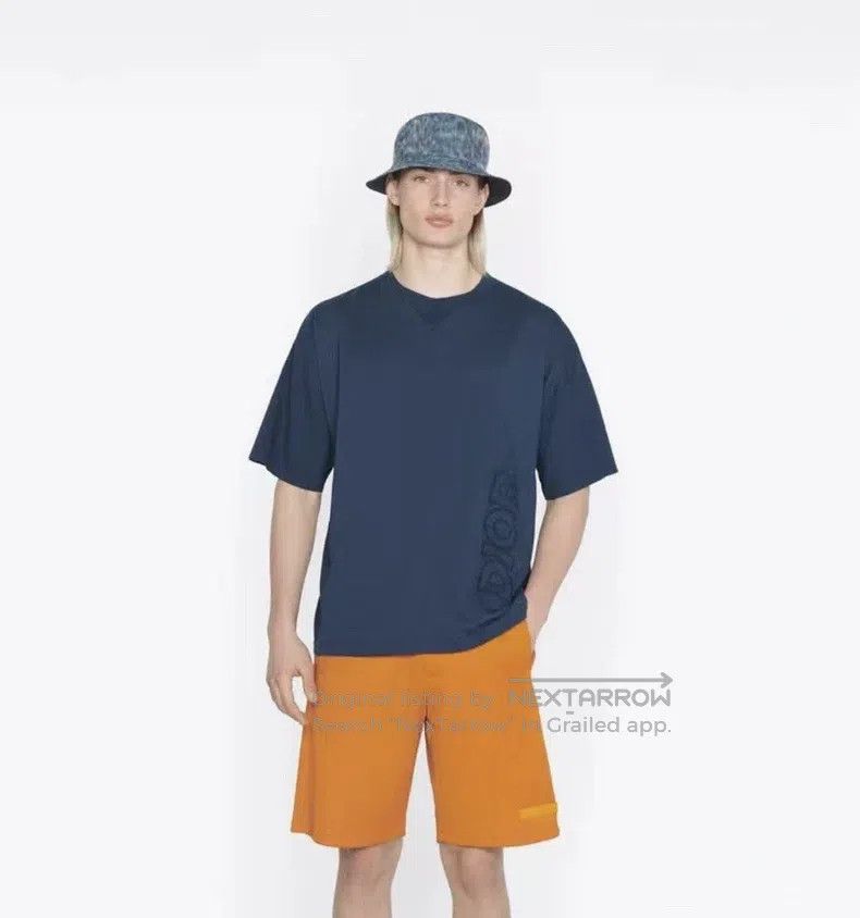 Dior Dior Blue embossed letter embroidery round-neck short-slee Size US S / EU 44-46 / 1 - 8 Thumbnail