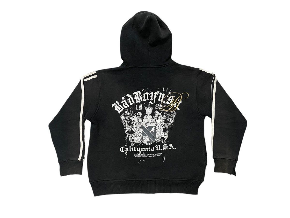 Japanese Brand 2000s BAD BOY FUR HOODIE ZIPPER SUN FADED DISTRESSED Size M / US 6-8 / IT 42-44 - 3 Thumbnail
