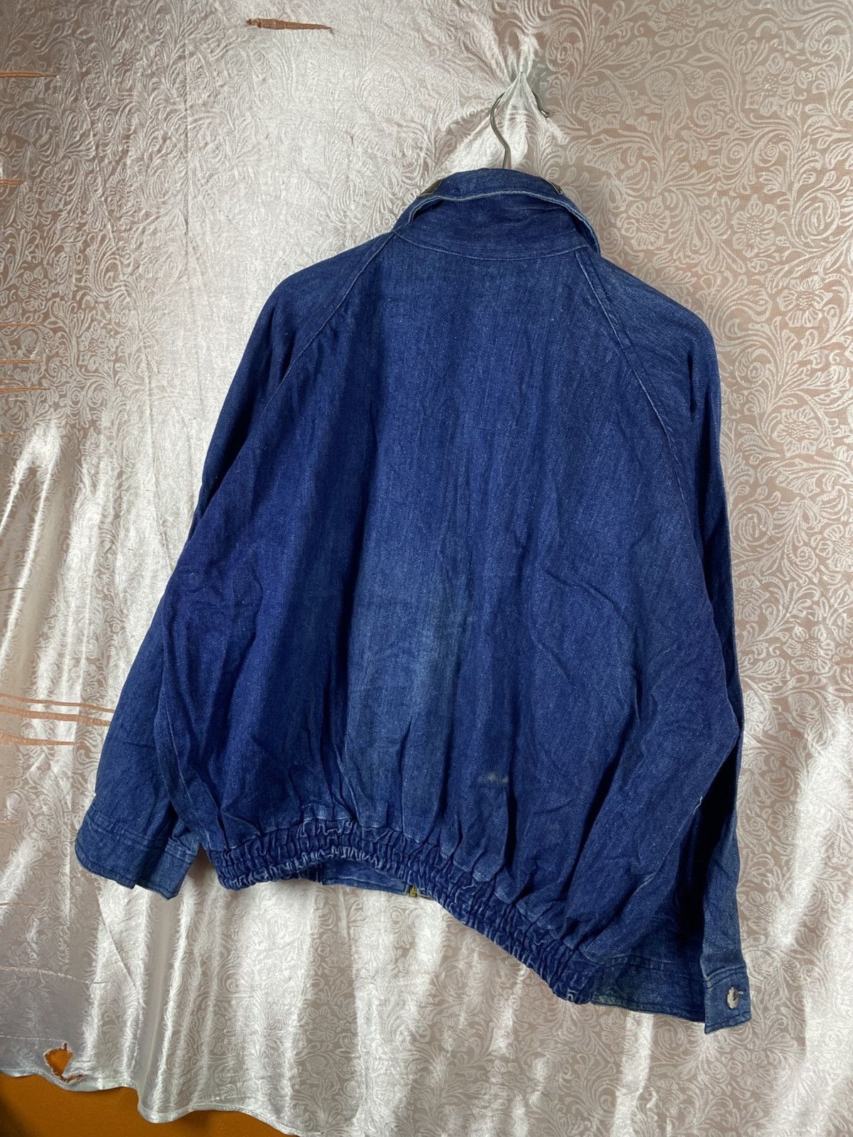 Vintage Vintage MEGA BALI Denim Batik Panel Bomber Jacket Oversized Size US L / EU 52-54 / 3 - 8 Thumbnail