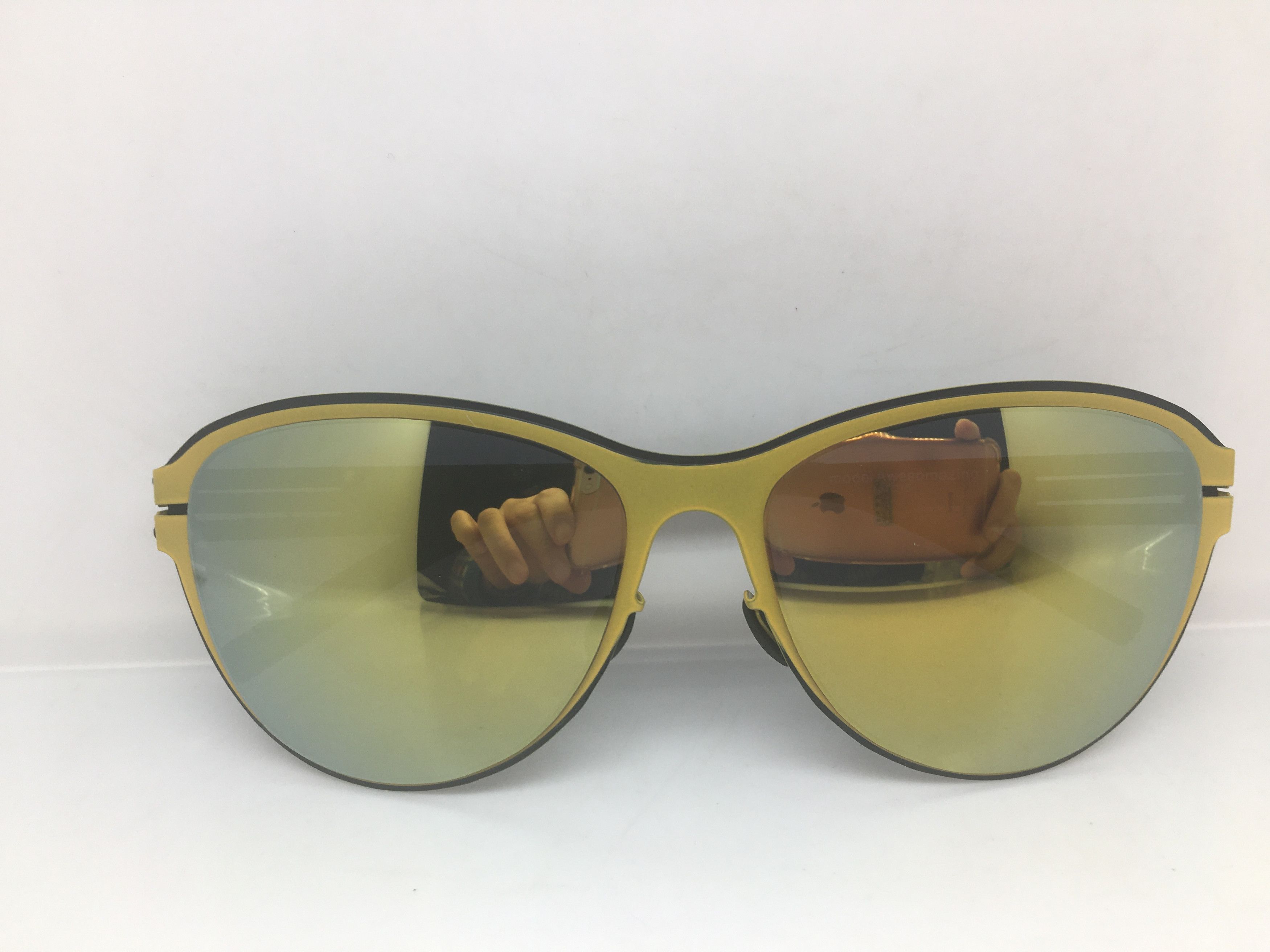 Other Matte Black Yellow Alloy Sunglasses Frame Size ONE SIZE - 7 Thumbnail