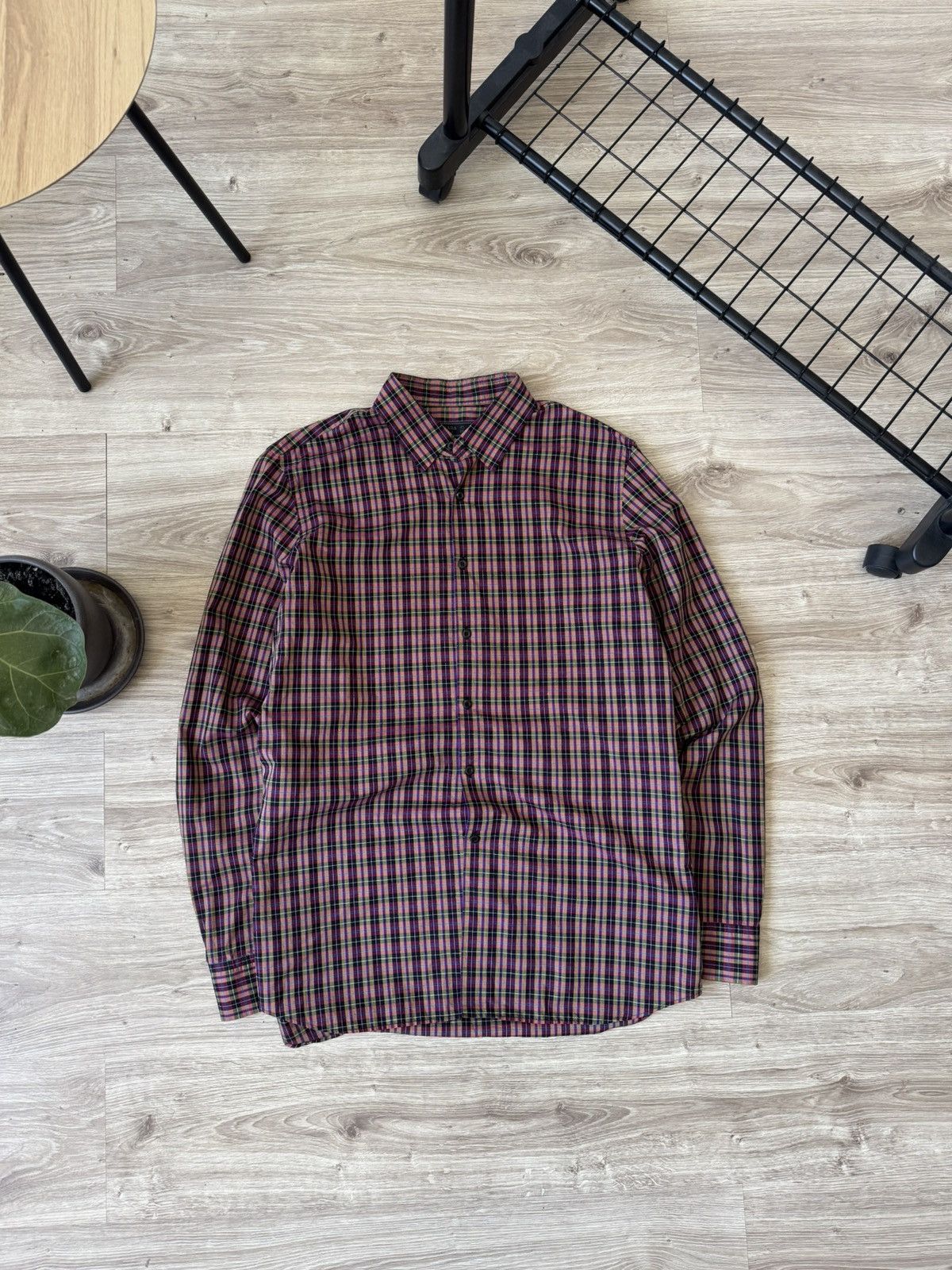Prada Prada Check Button Up Shirt Size US XXL / EU 58 / 5 - 1 Thumbnail