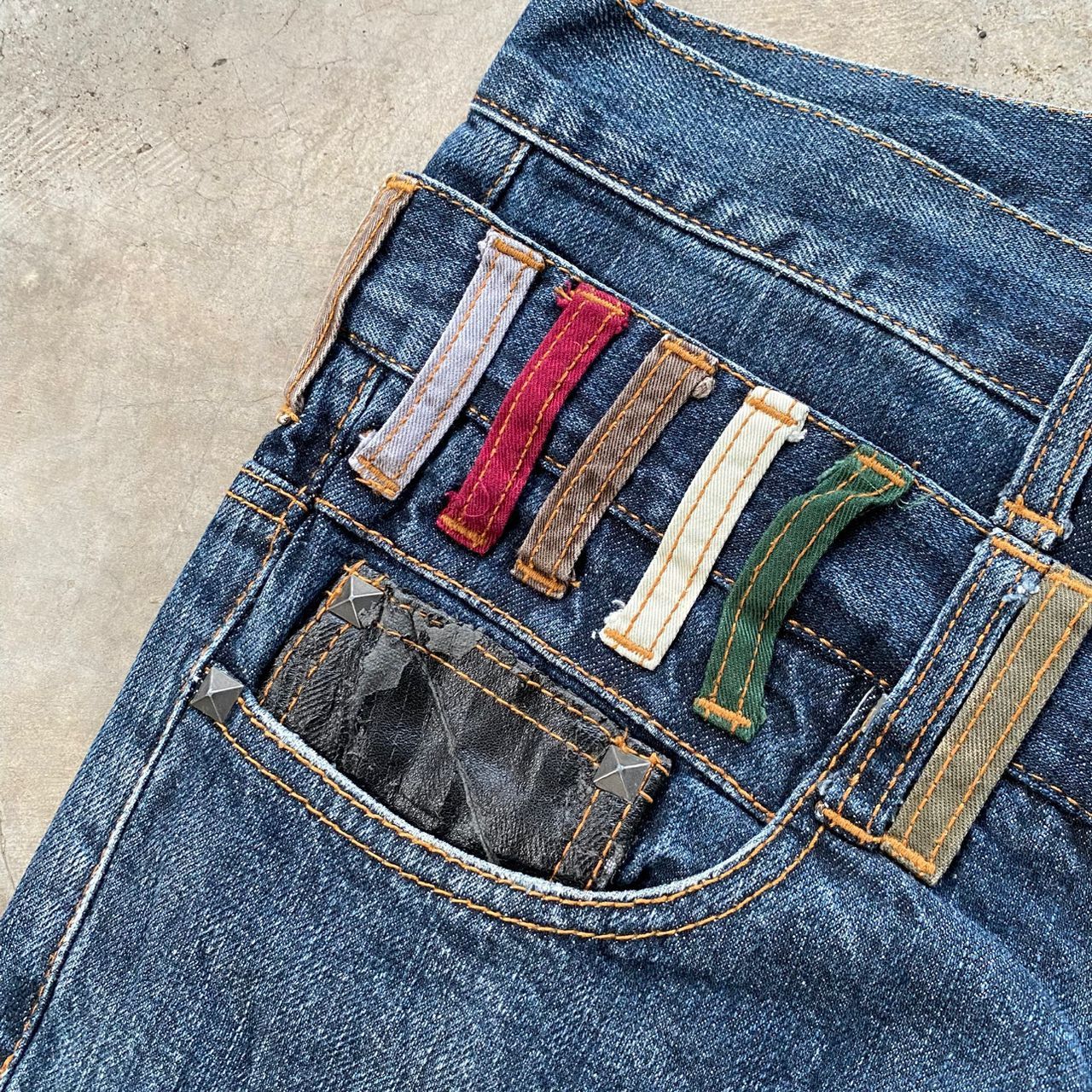 If Six Was Nine 💥Best Offer💥Vintage Nylaus Double Waist Distressed Denim Size US 32 / EU 48 - 15 Thumbnail