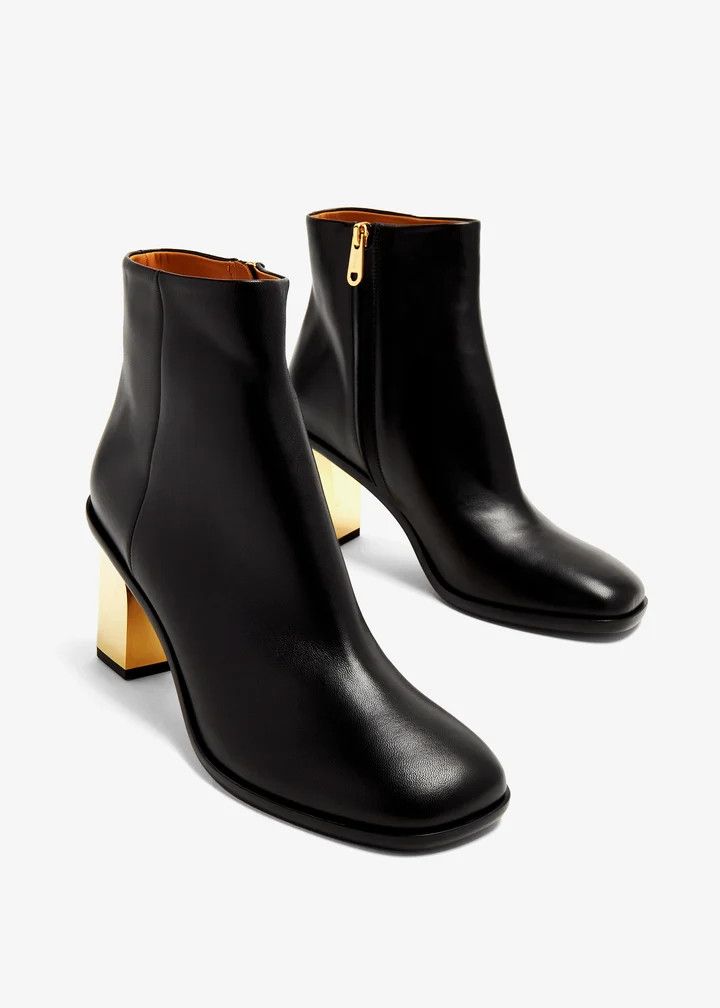 Chloe o1y0825 Leather Ankle Boots in Black Size US 7 / IT 37 - 4 Thumbnail