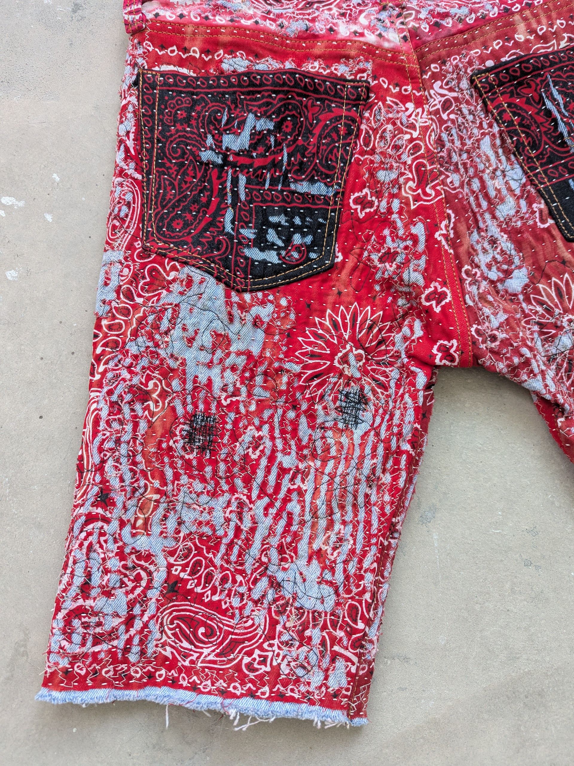 Japanese Brand × Levi's × Vintage Vintage Levis 501 Bandana Boro Inspired Proleta Re Art Size US 30 / EU 46 - 19 Thumbnail