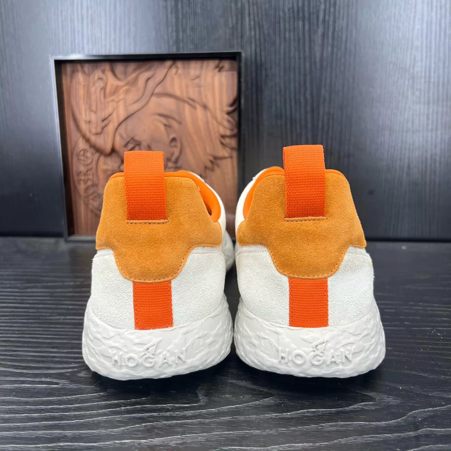 Hogan HOGAN White Orange Colorblock Sneakers US9 Worn Once Size US 9 / EU 42 - 3 Thumbnail
