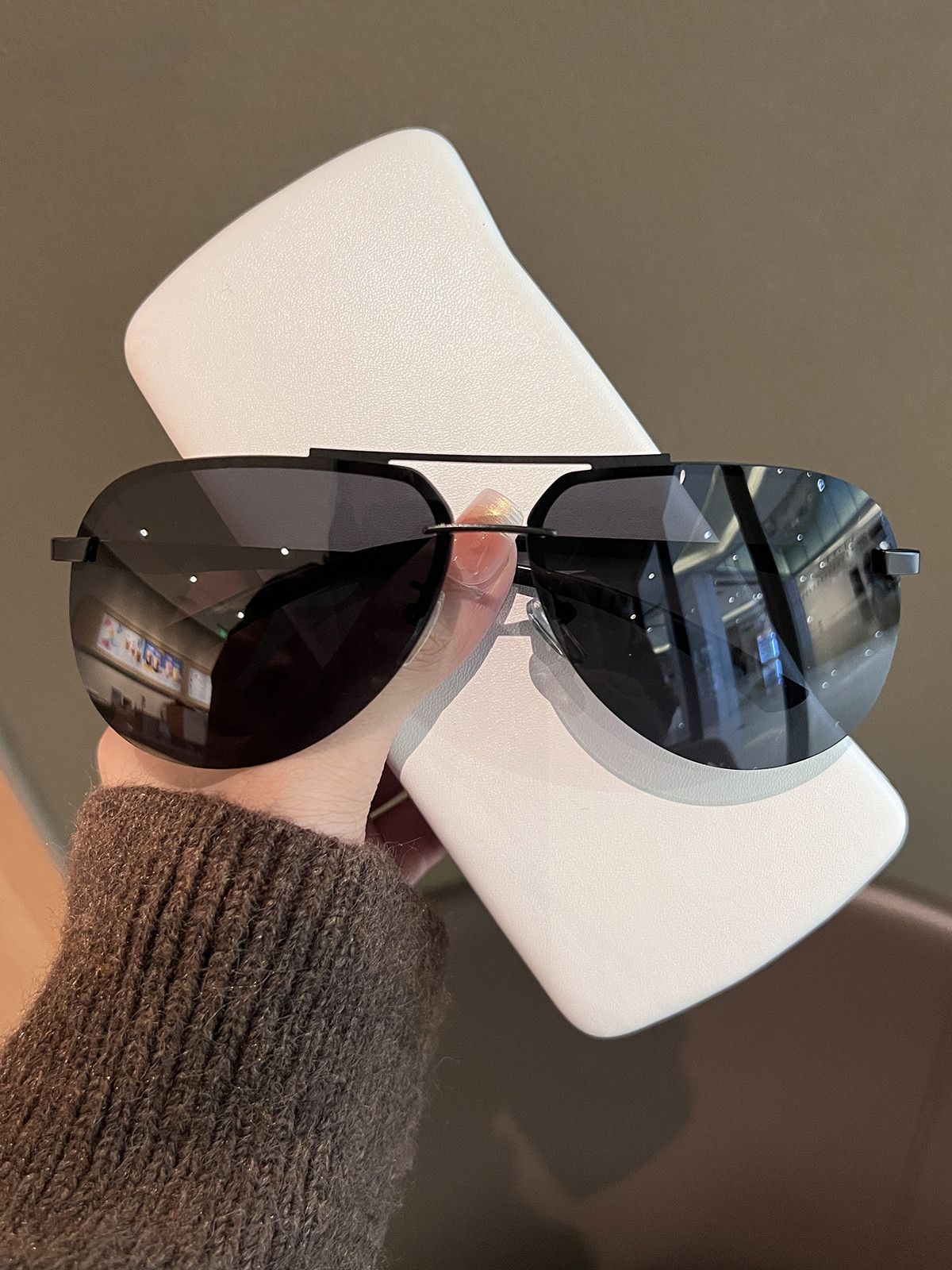 VIBE Future Street ins style custom avant-garde sunglasses Size ONE SIZE - 4 Thumbnail
