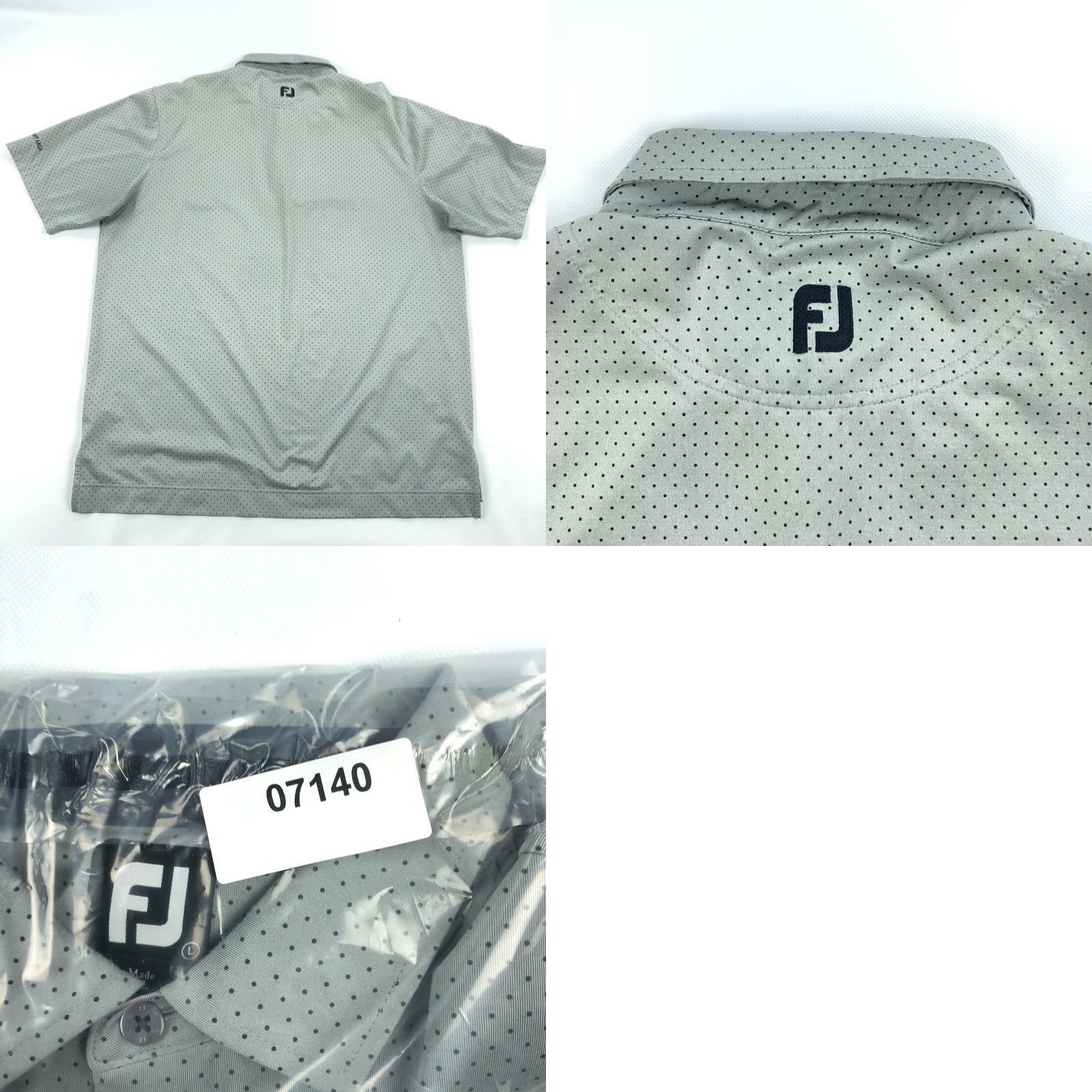 Footjoy FootJoy Polo Shirt Men L Gray Sports Golf Short Sleeve Collared Button Up UV Moisture Wicking Stretch Polo Size US L / EU 52-54 / 3 - 8 Thumbnail