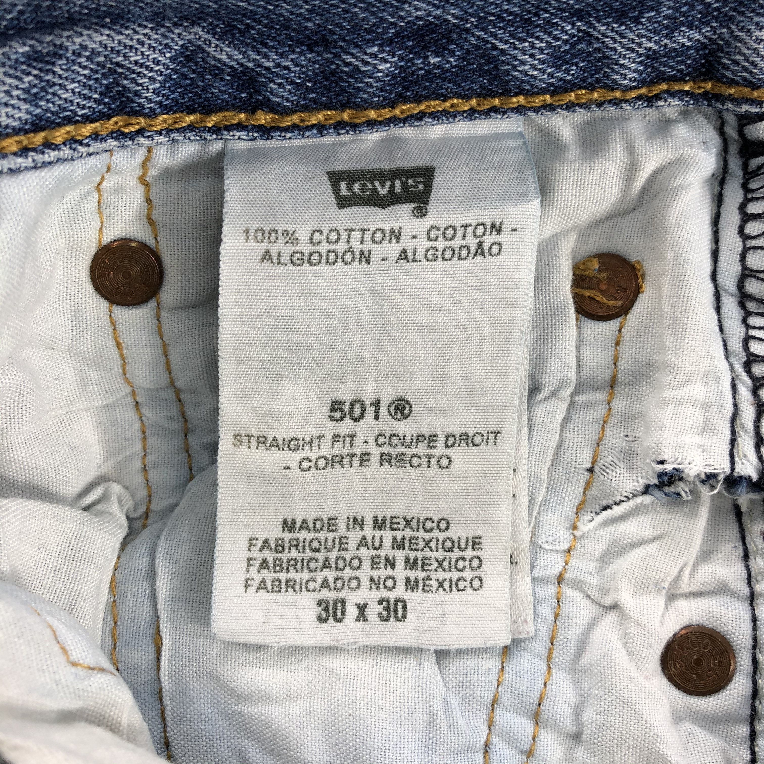 Levi's Vintage Levis Blue Wash 501 Jeans-JM1718 Size US 30 / EU 46 - 12 Thumbnail
