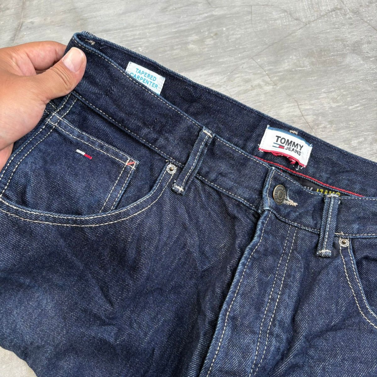 Tommy Hilfiger Tommy Hilfiger Carpenter Tappered Indigo Denim Size US 31 - 4 Thumbnail