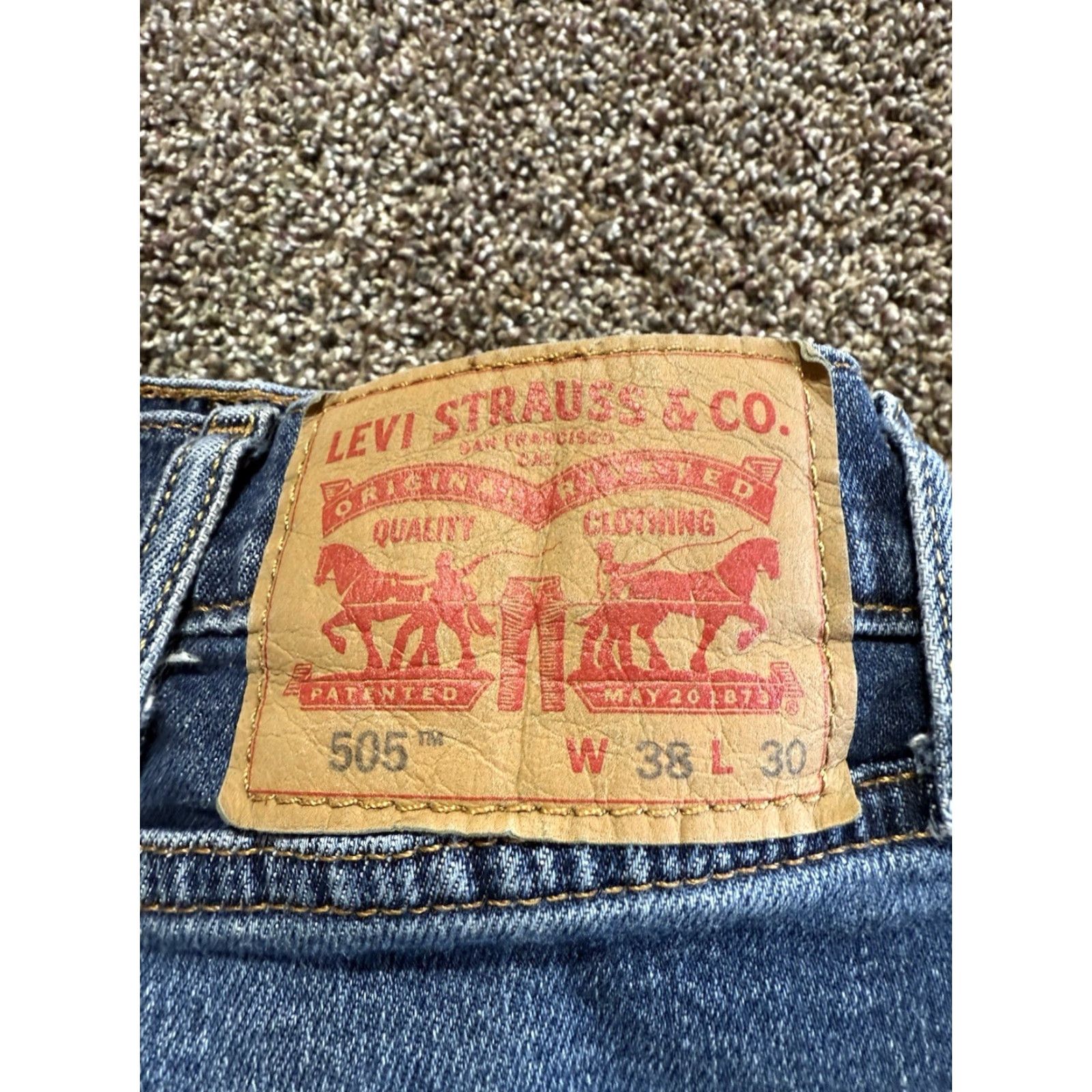 Levi's 505 Jeans 38 Regular Blue Denim Straight Mens 38x30 Lot of 2
