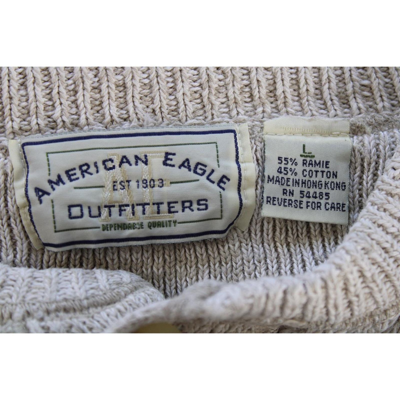 American Eagle Outfitters Vintage 90's American Eagle White Knit Sweater Size US L / EU 52-54 / 3 - 6 Thumbnail