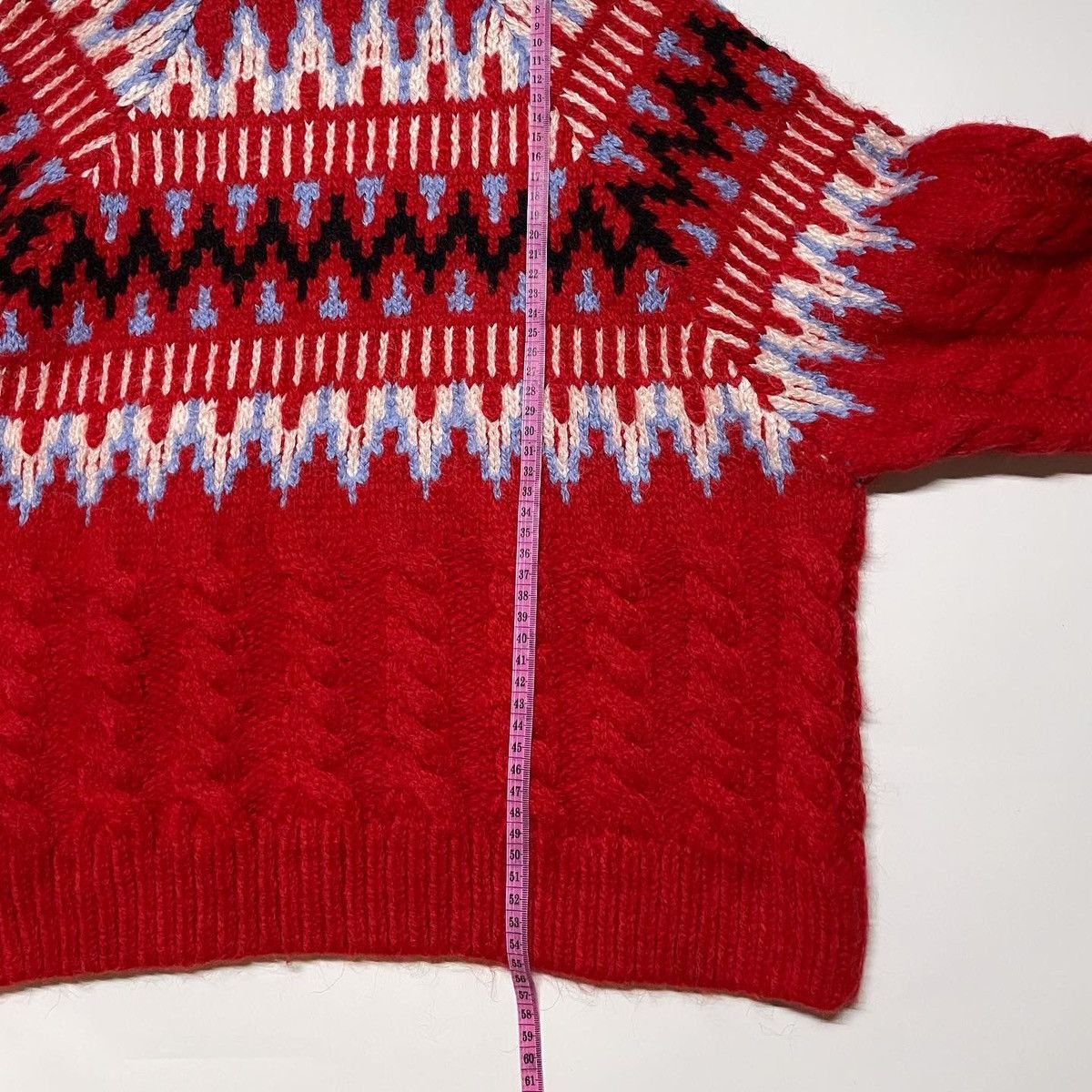 Zara Zara cable knit jacquard fair sale sweater red Size S / US 4 / IT 40 - 12 Thumbnail