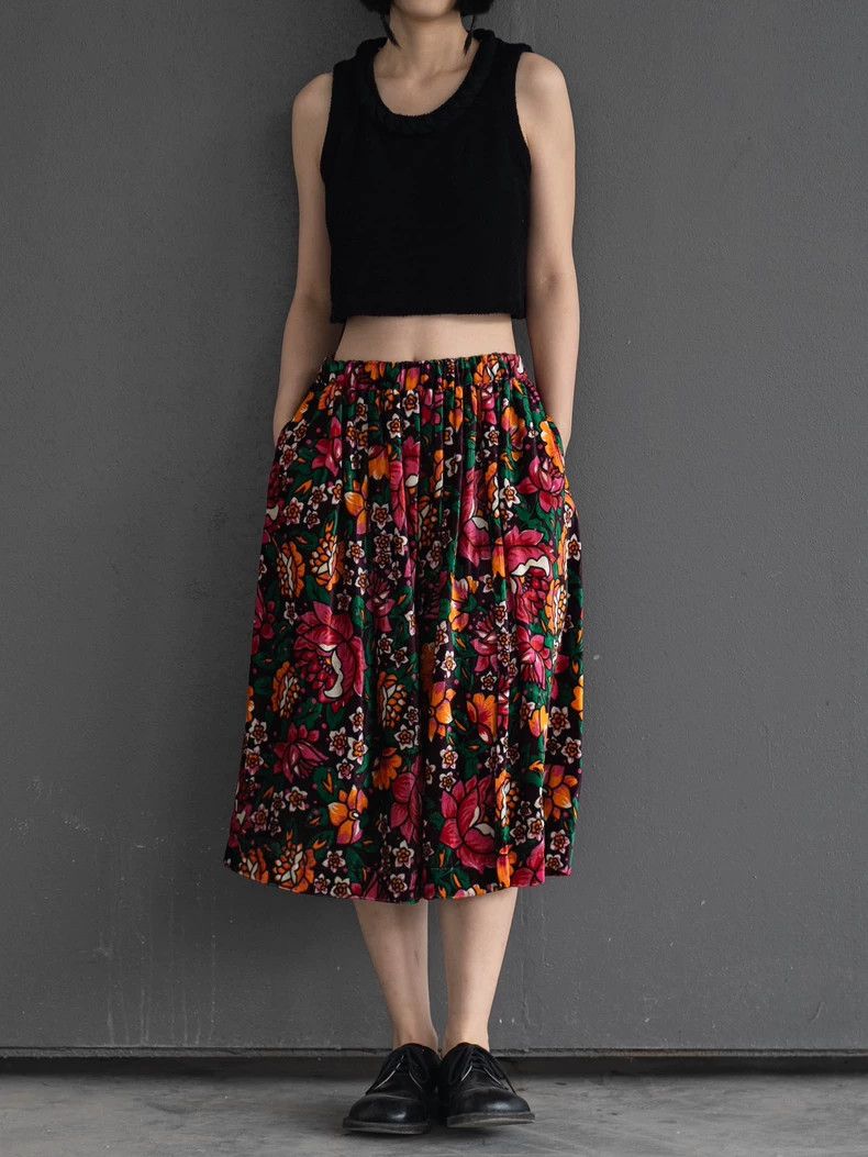 Comme des Garcons Comme Des Garcons Velvet floral skirt Size S / US 4 / IT 40 - 8 Thumbnail