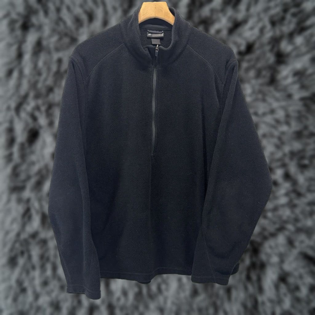 Vintage REI Fleece Pullover Jacket 2XL XXL Mens Black 1/4 Zip Outdoors Hiking Zip Fleece Front Pocket Casual Travel Outdoor Jacket Size 2XL Men Black Size US XXL / EU 58 / 5 - 1 Thumbnail