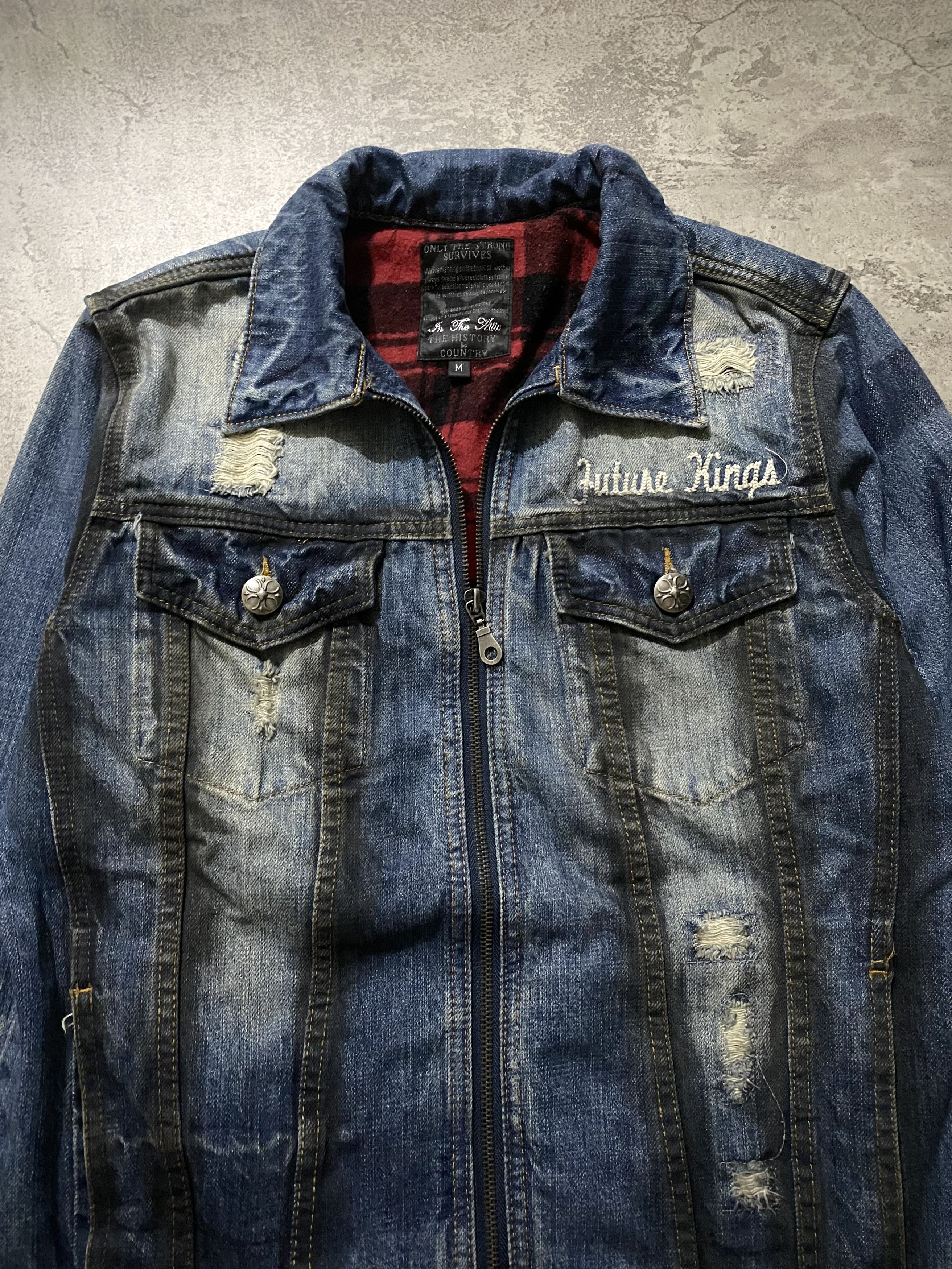 In The Attic IN THE ATTIC DISTRESSED IFSIXWASNINE DENIM JACKET Size US M / EU 48-50 / 2 - 3 Thumbnail