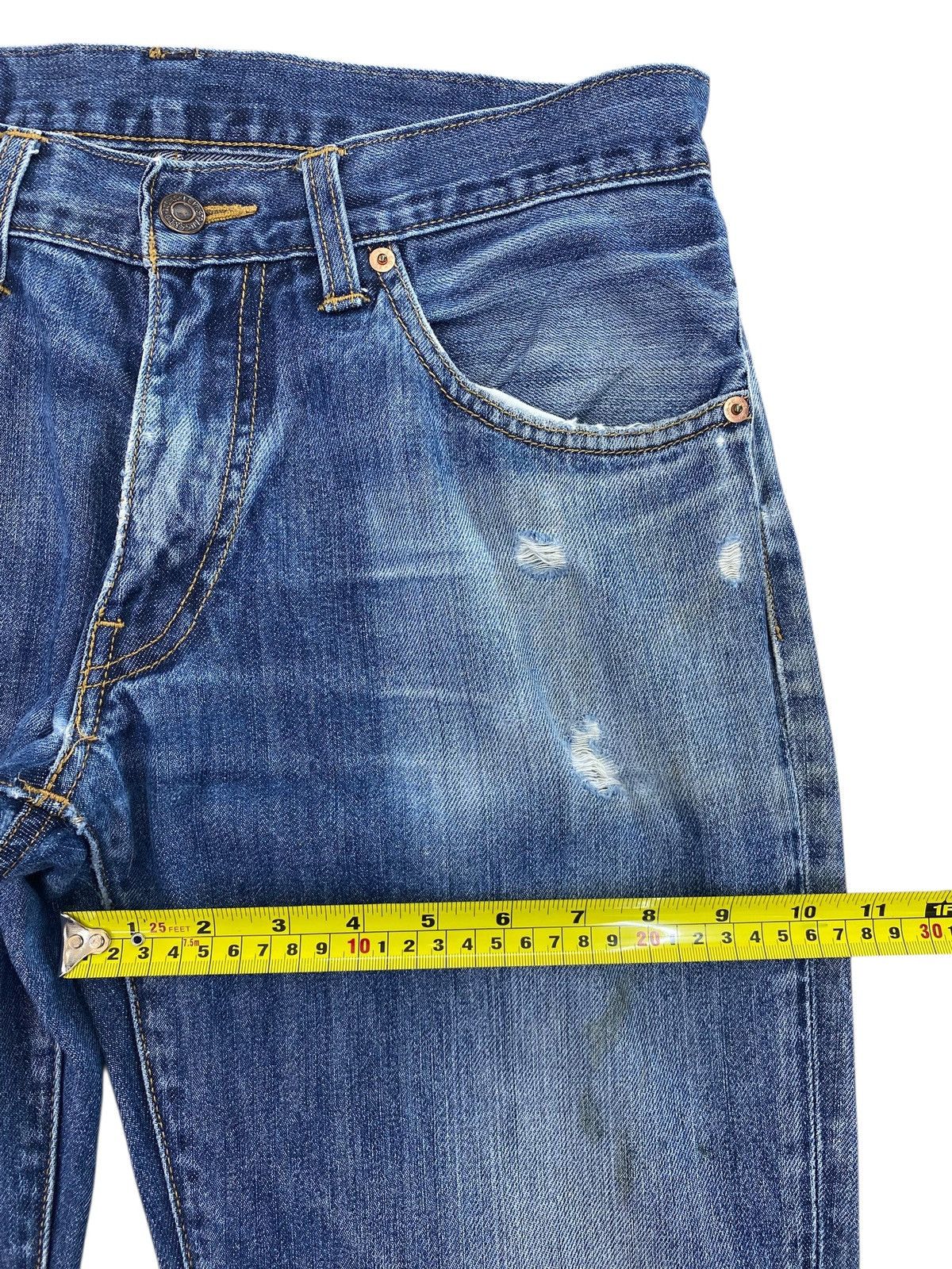 Levi's Levi’s 504 Faded Wash Distressed Style Straight Leg Jeans Size US 32 / EU 48 - 6 Thumbnail