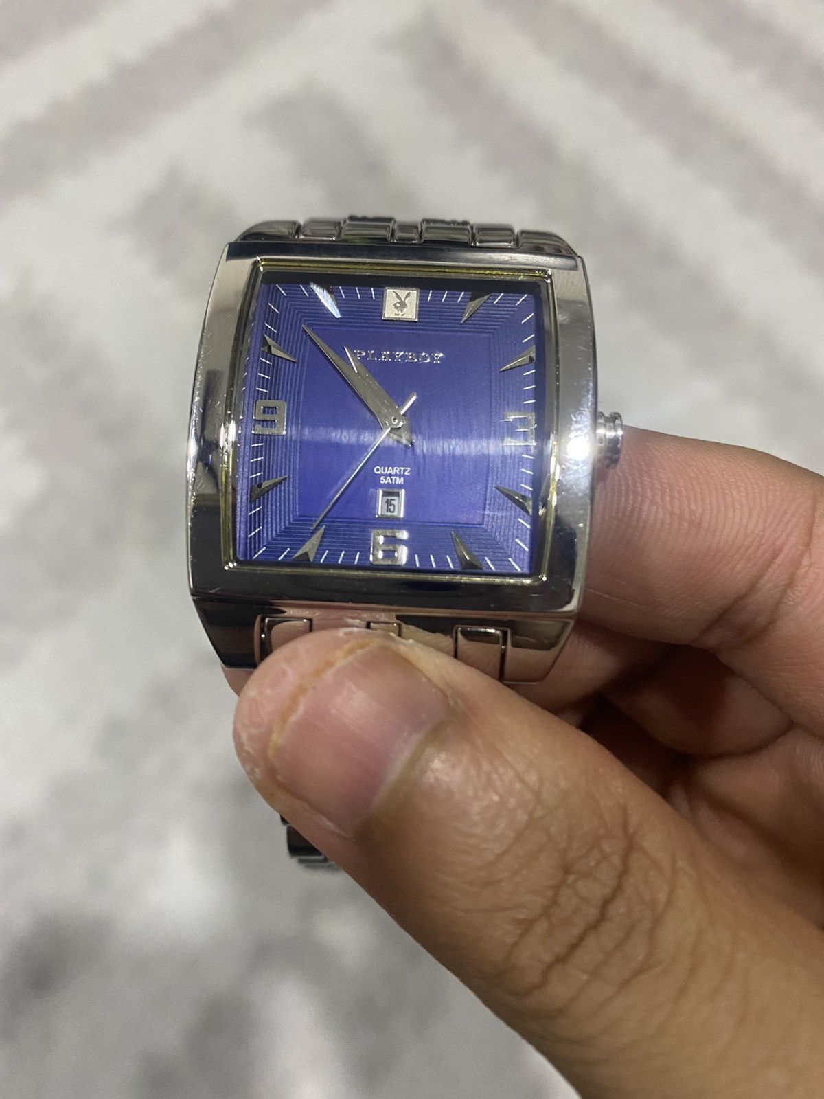 Playboy × Vintage NOS! Playboy Timepieces Gents Watch Square Dial + Necklace Size ONE SIZE - 10 Thumbnail