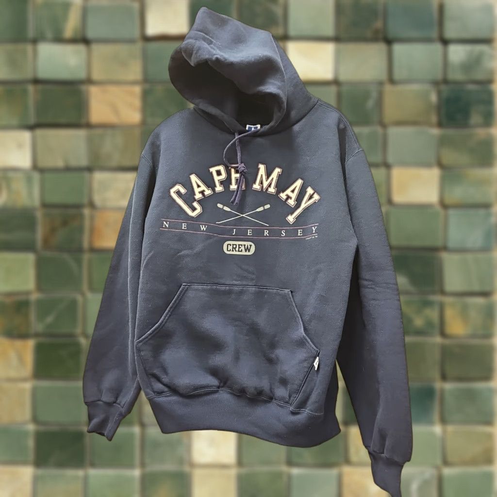 Russell Athletic VINTAGE Russell Athletic Hoodie Men’s M Blue 90s Pullover Hooded with Pockets Size US M / EU 48-50 / 2 - 1 Thumbnail