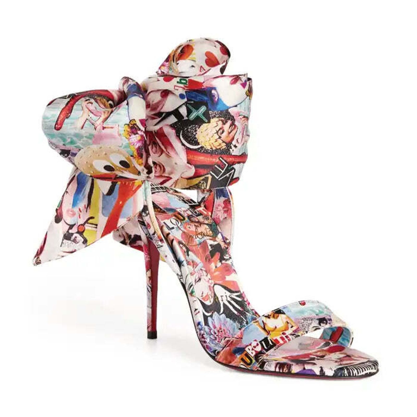 Christian Louboutin Sandale Du Desert 100 OH Xtian Lace Up Sandal Heel Pump 37.5 Size US 7.5 / IT 37.5 - 3 Thumbnail