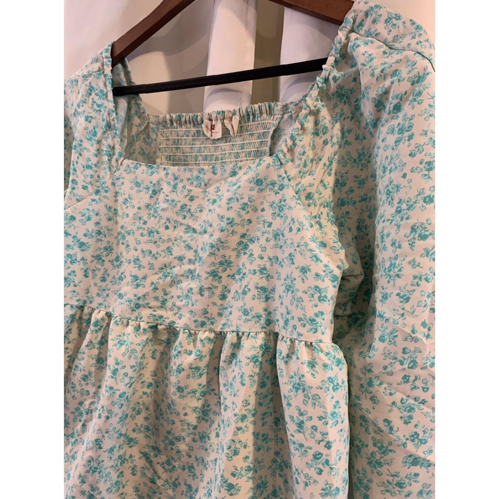 Levi's LEVI’S Off the Shoulder Floral Sundress Womens S Multicolor Knee Length Short Sleeve Party Wedding Size S / US 4 / IT 40 - 2 Thumbnail