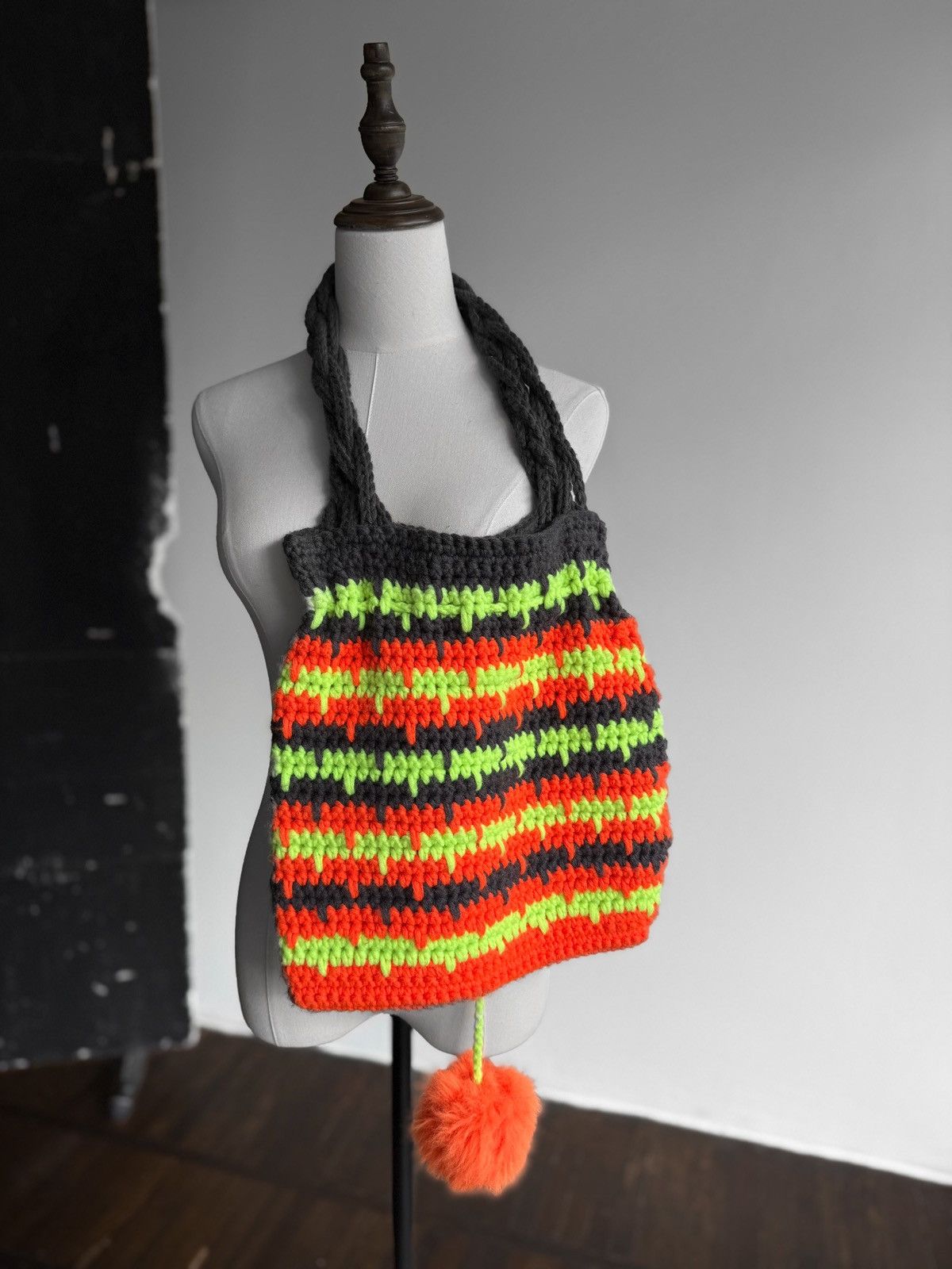 Handmade Boshi Womens Handmade Crochet Tote Bag Multicolor Knit Size ONE SIZE - 4 Thumbnail