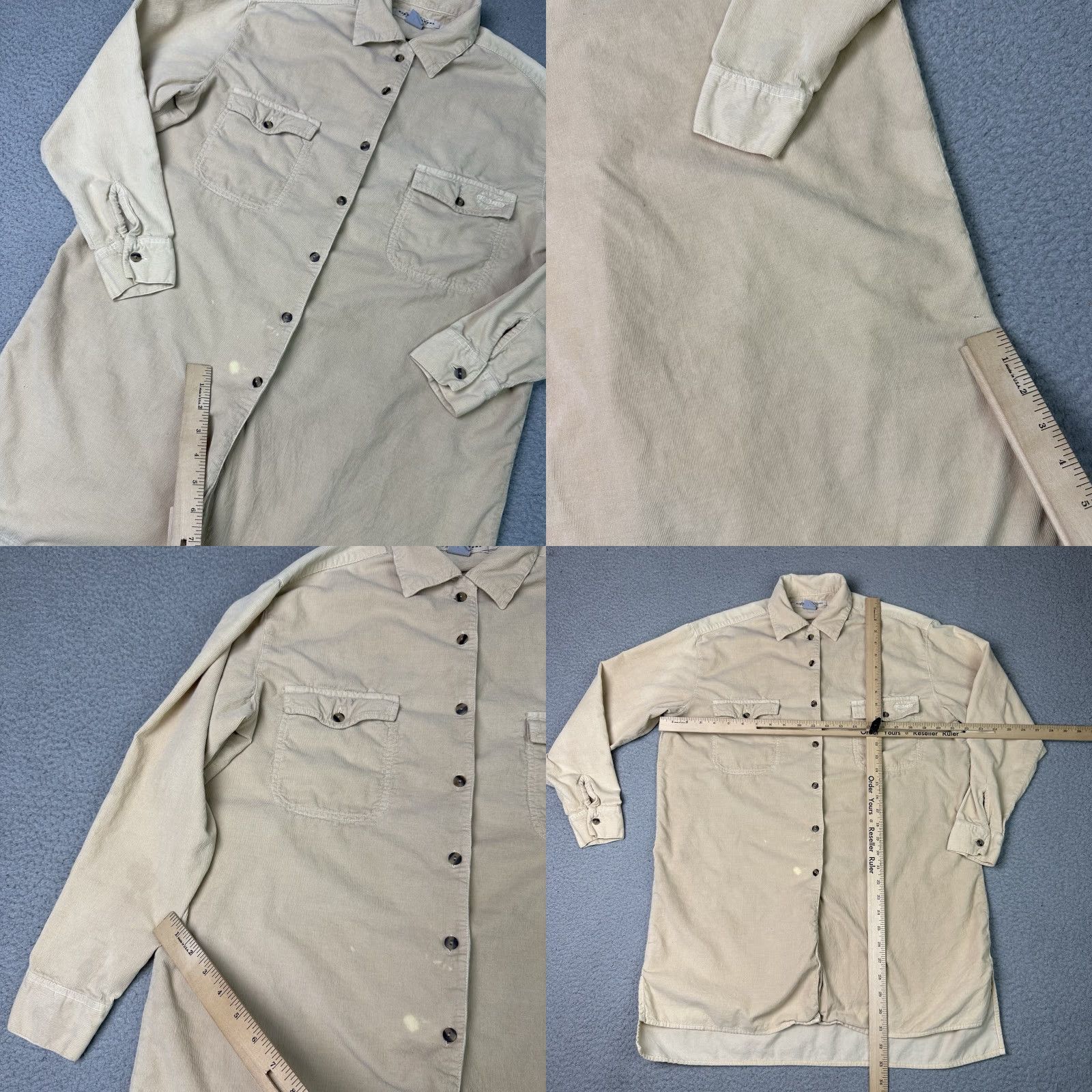 Vintage VINTAGE Marithe Francois Girbaud Shirt Men S Brown Corduroy Button-Up Long Sleeve Distressed 90s Size US S / EU 44-46 / 1 - 8 Thumbnail