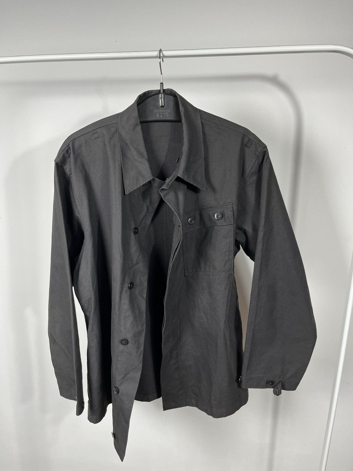 Other Vintage German Military Black Work Overshirt Jacket K48 Size US M / EU 48-50 / 2 - 13 Thumbnail