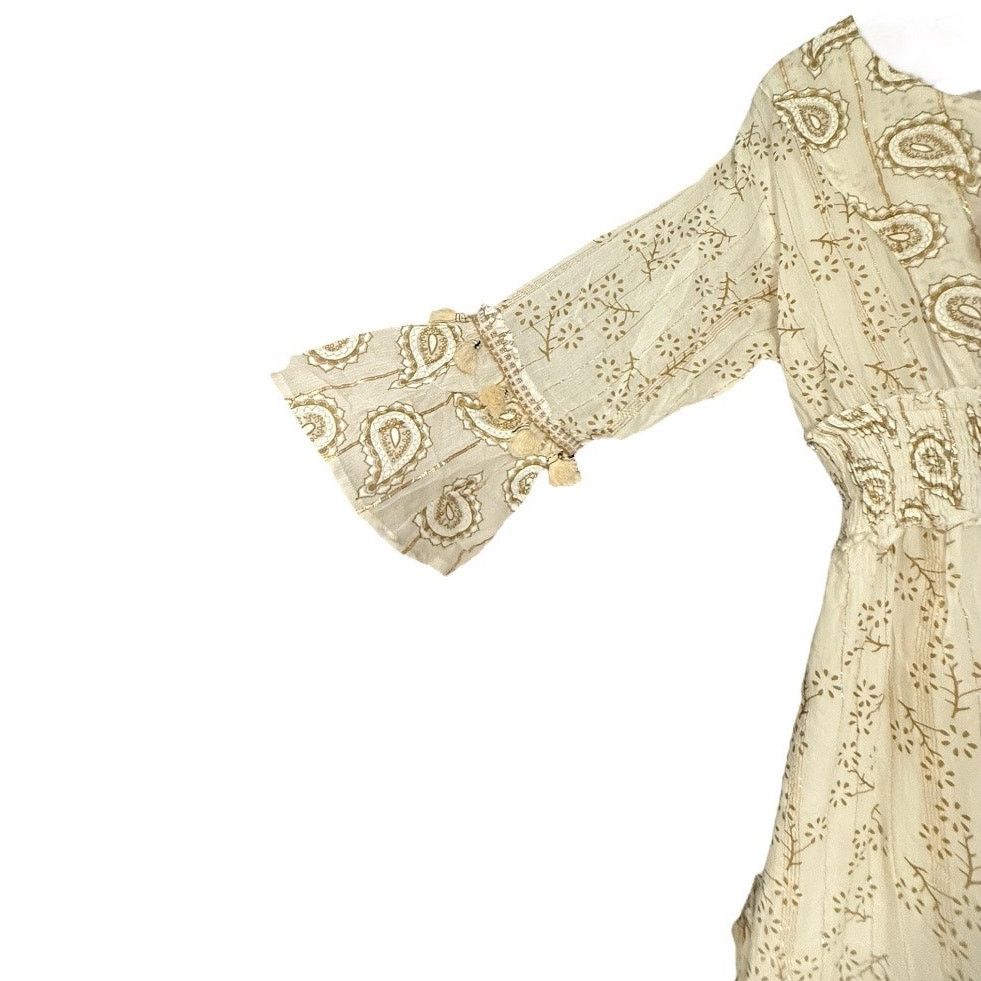 Other Ashley Taylor Boho Cream Tassel Dress OS Fits S-L Size ONE SIZE - 3 Thumbnail