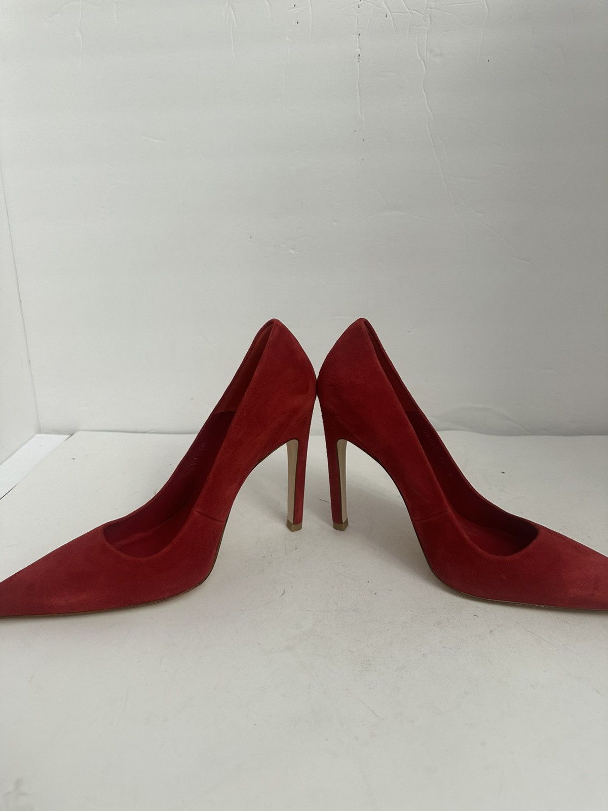 Good American Good American The Icon pointed toe pumps in red suede Size US 10 / IT 40 - 3 Thumbnail