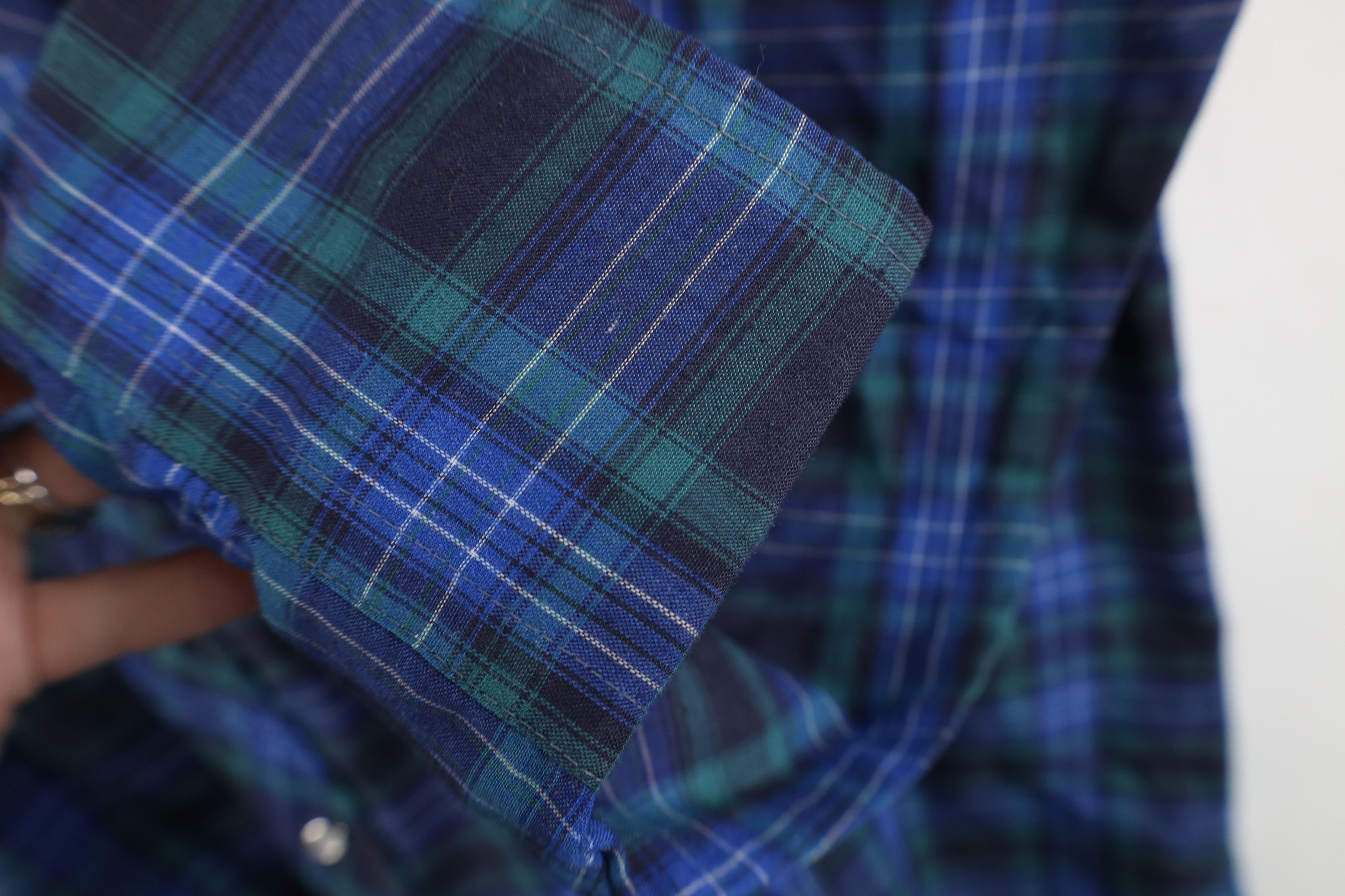 Vintage Vintage 90s Streetwear Rodeo Cowboy Snap Button Shirt Plaid Size US XL / EU 56 / 4 - 5 Thumbnail