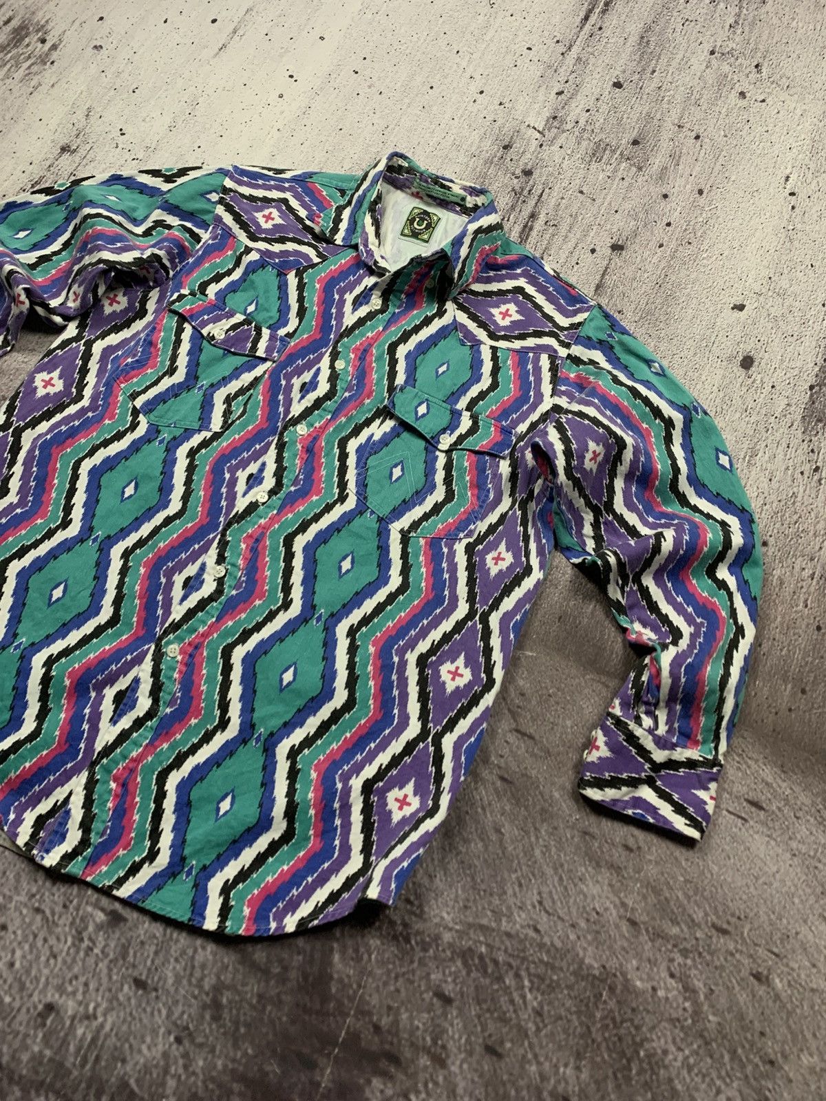 If Six Was Nine Mcintosh Seymour Shirt Vintage Aztek Style Rare Designer Size US M / EU 48-50 / 2 - 2 Thumbnail