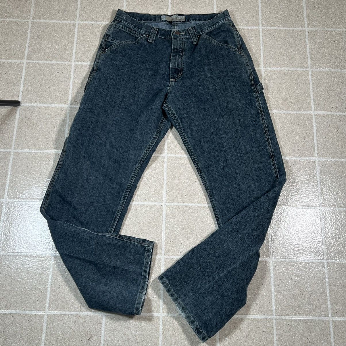 Lee Lee Dungarees Carpenter Jeans Fade Light Loose Wide Leg Y2K Size US 32 / EU 48 - 3 Thumbnail