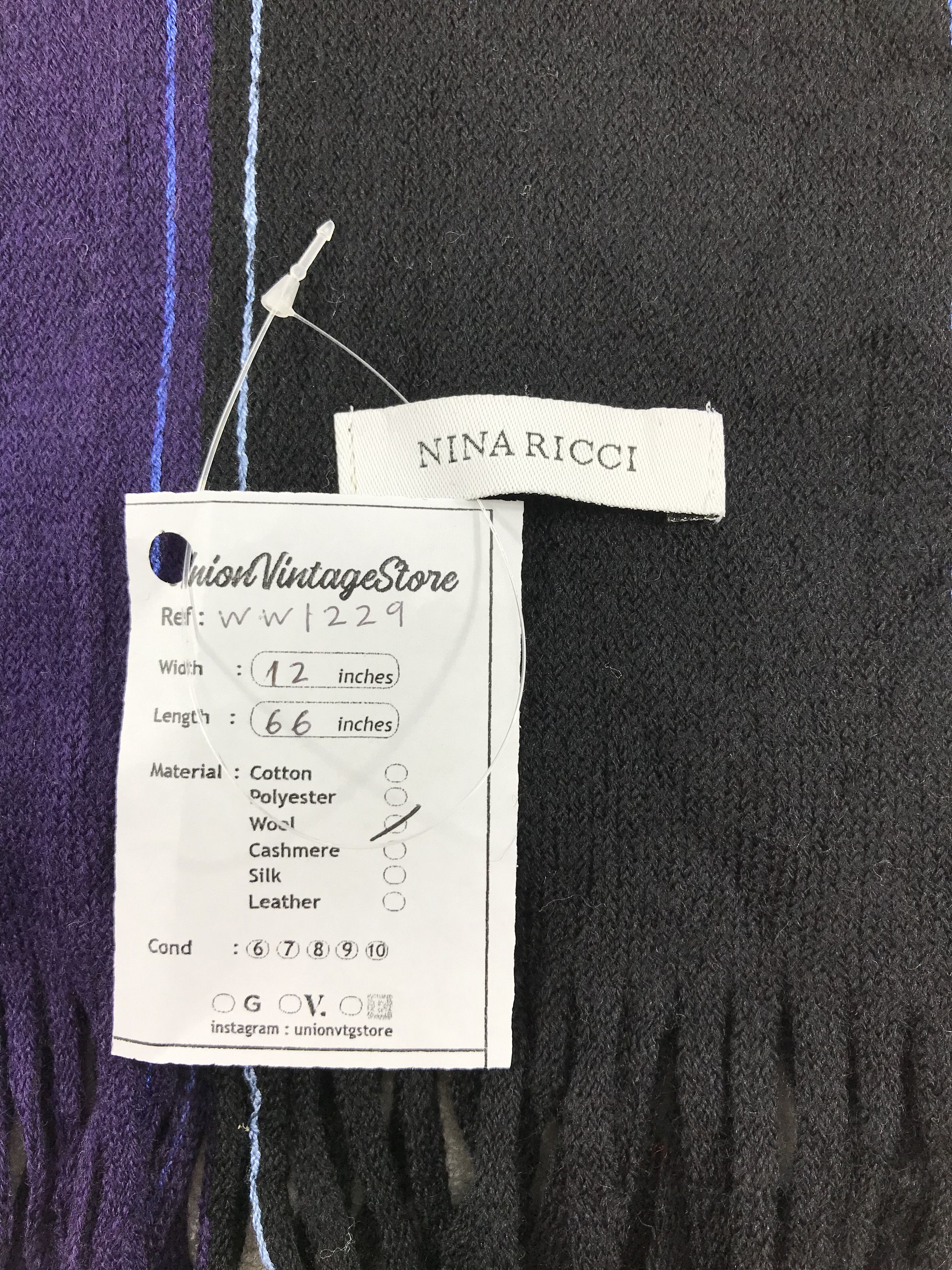 Vintage Nina Ricci Scarf / Muffler / Neckwear - WW1229 Size ONE SIZE - 6 Thumbnail