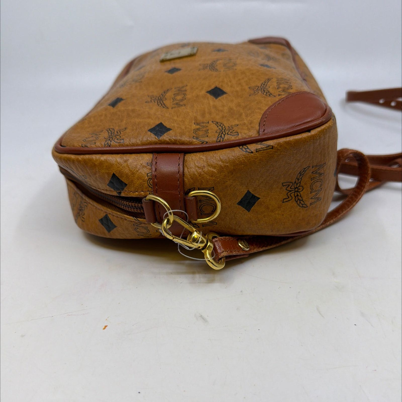 MCM MCM Visetos Camera Cognac Coated Canvas Crossbody Bag Size ONE SIZE - 6 Thumbnail