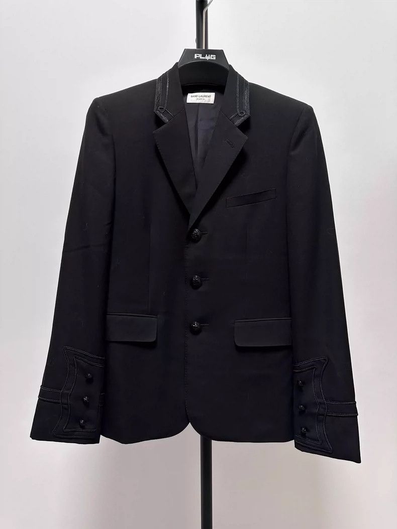 Saint Laurent Pure Black Court Blazer