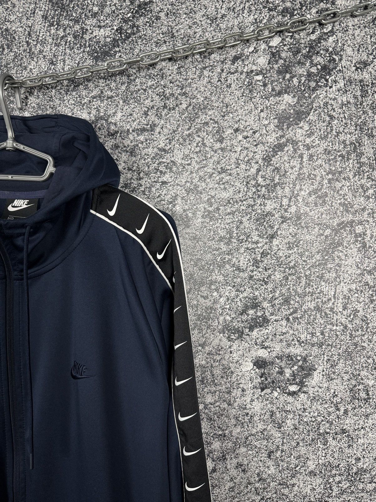 Nike Nike Swoosh Tape Full Zip Hoodie Sportswear Navy Blue XL Size US XL / EU 56 / 4 - 2 Thumbnail