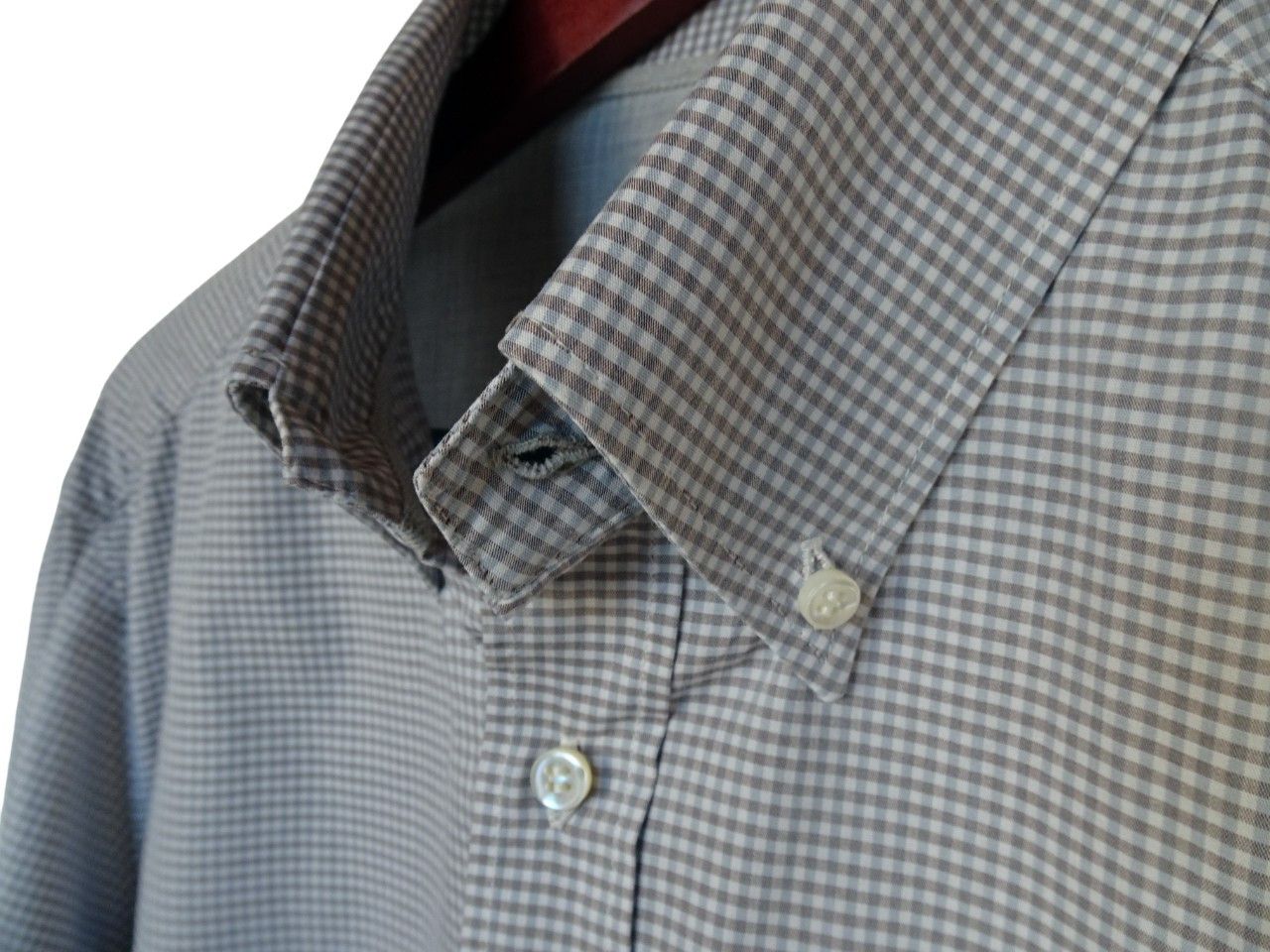 Brunello Cucinelli BRUNELLO CUCINELLI GINGHAM PLAID COTTON SHIRT Size US XXL / EU 58 / 5 - 3 Thumbnail